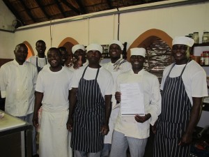 Ngalande and his team of chefs June 2016